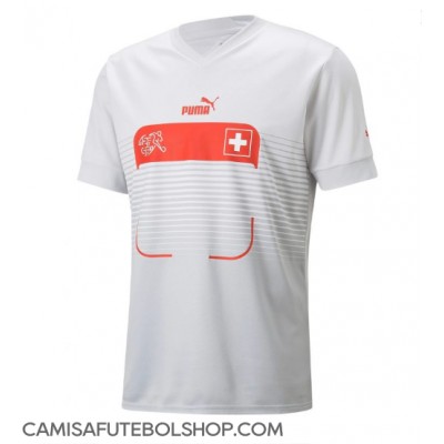 Camisa de time de futebol Suíça Replicas 2º Equipamento Mundo 2022 Manga Curta